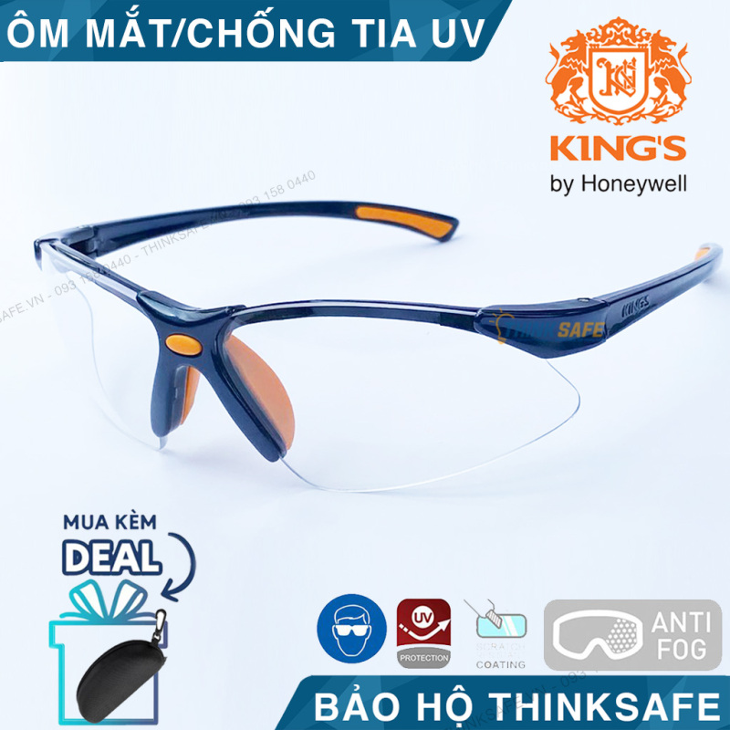 Bảng giá Kính bảo hộ Kings KY311B kính chống bụi, mắt kính chống trầy xước, chống tia UV (trắng trong suốt) - Bảo hộ Thinksafe