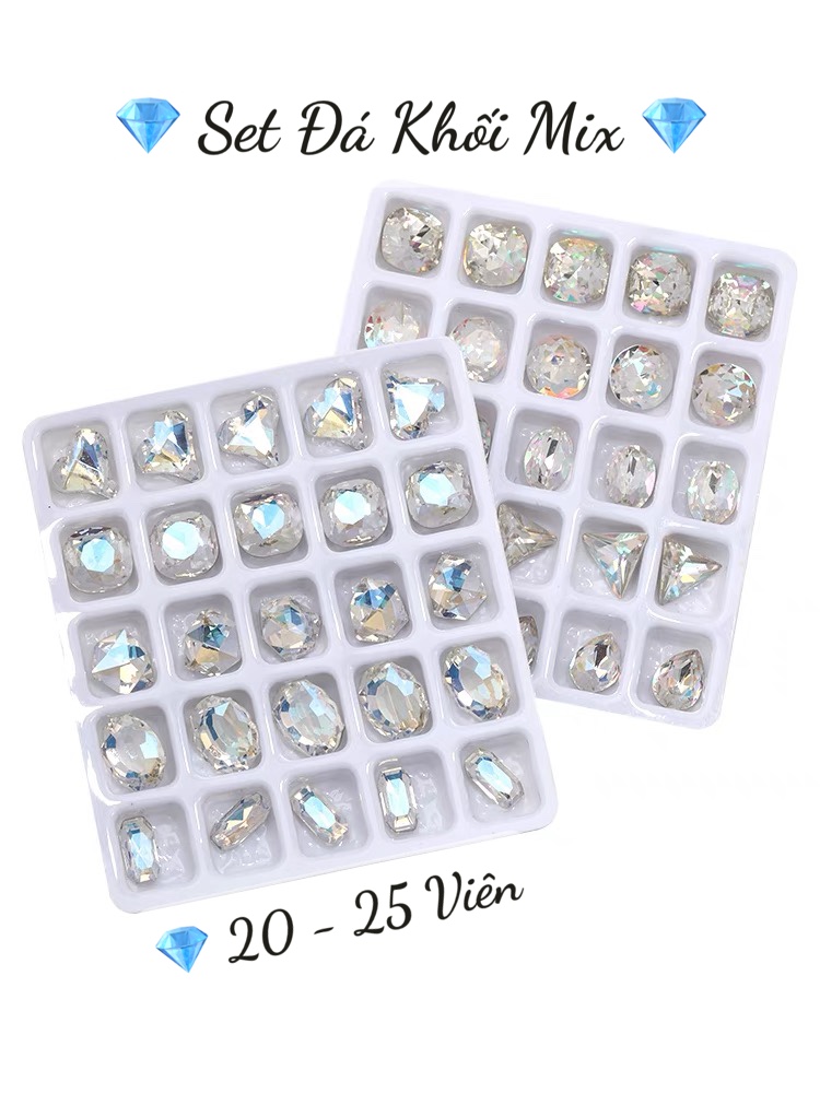 Đá Khối Trang Trí Móng Set 20 - 25 Viên