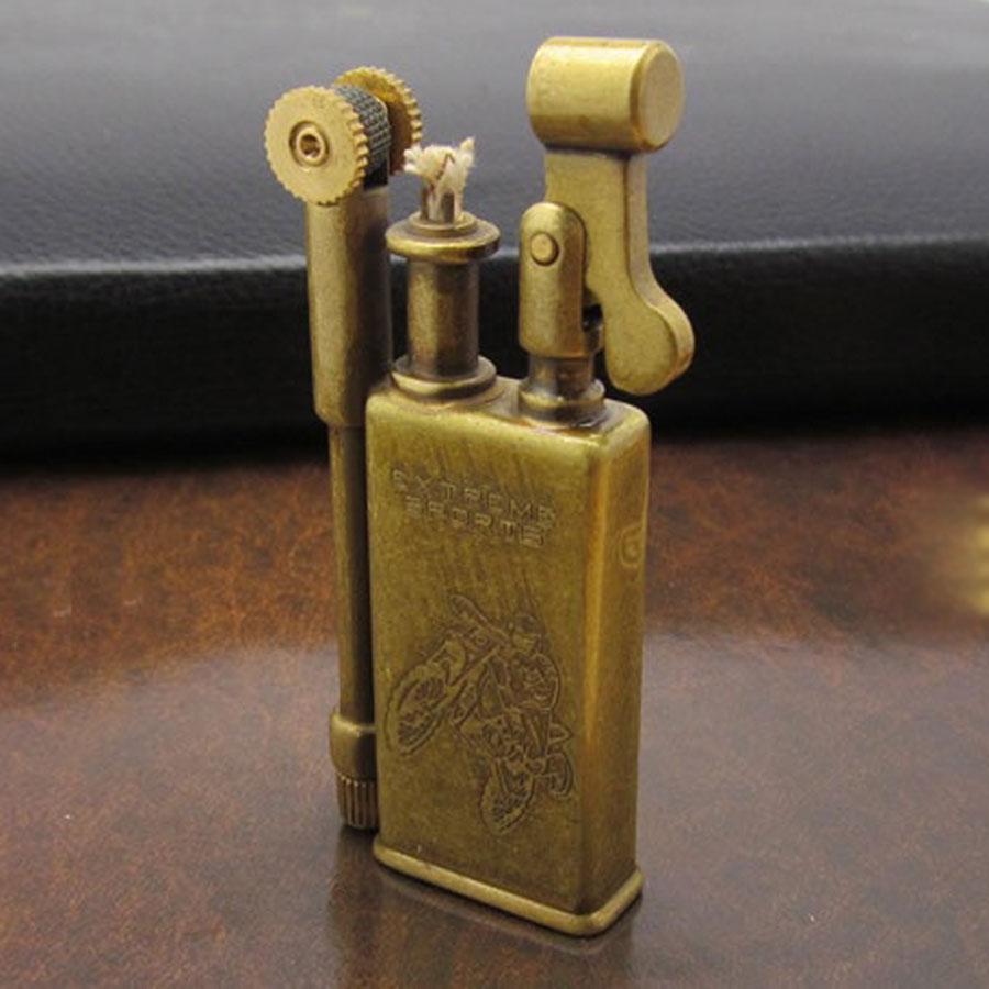 Hộp Quẹt Bật Lửa Xăng Đá Jifeng JF-005B Bằng Đồng Khắc Hoa Văn Họa Tiết (KHÔNG CHỨA XĂNG GAS)