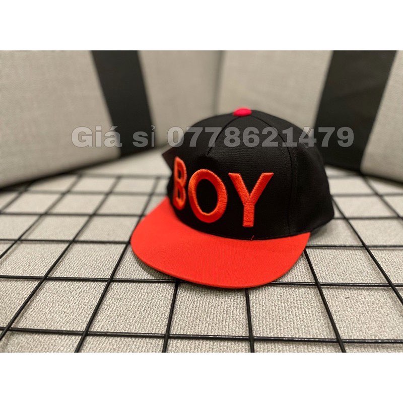 [HCM]Nón kết trẻ em hiphop Snapback BOY 4tuổi đến 7tuổi