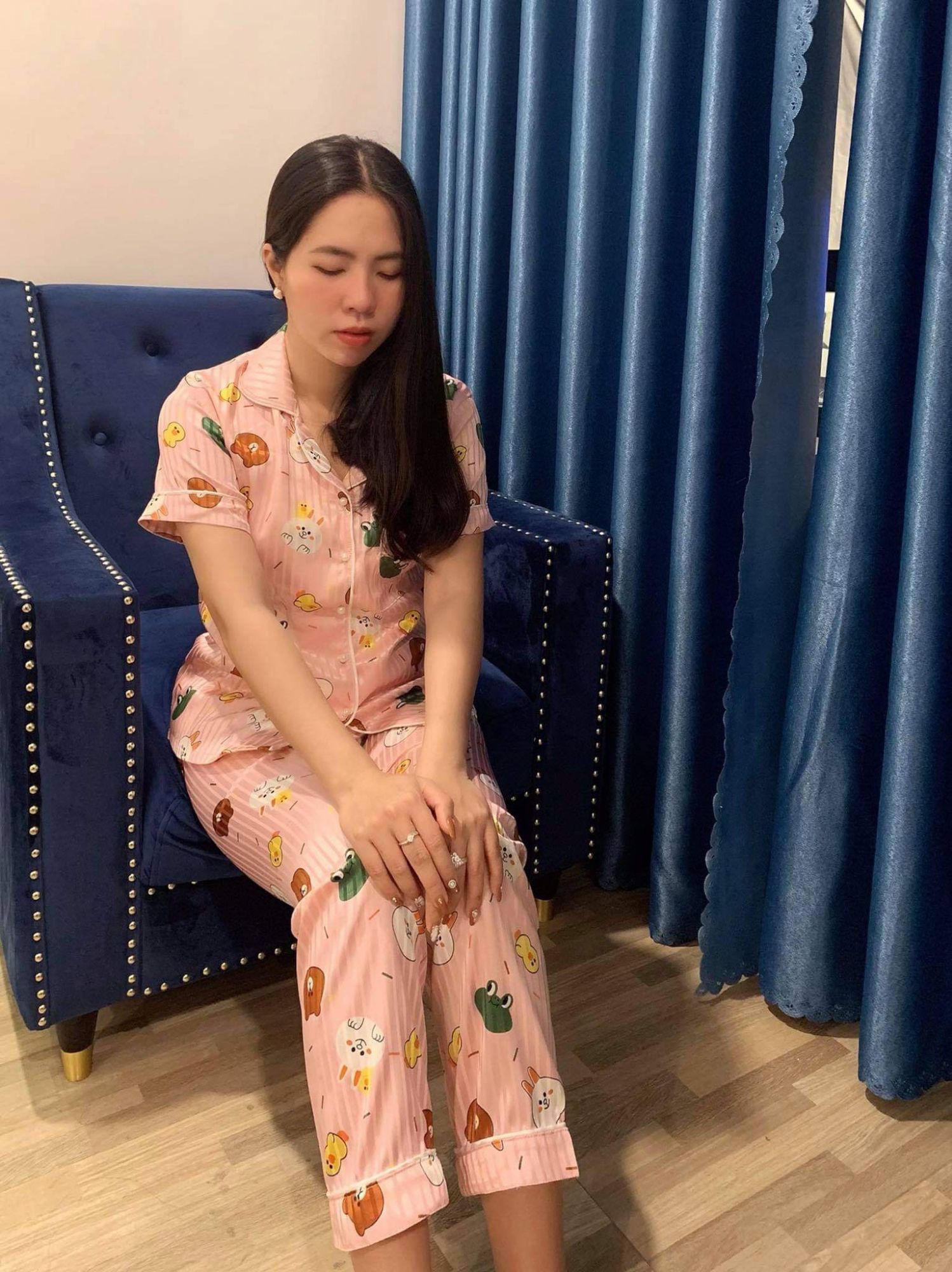 Bộ piyama lụa satin cao cấp loại 1.