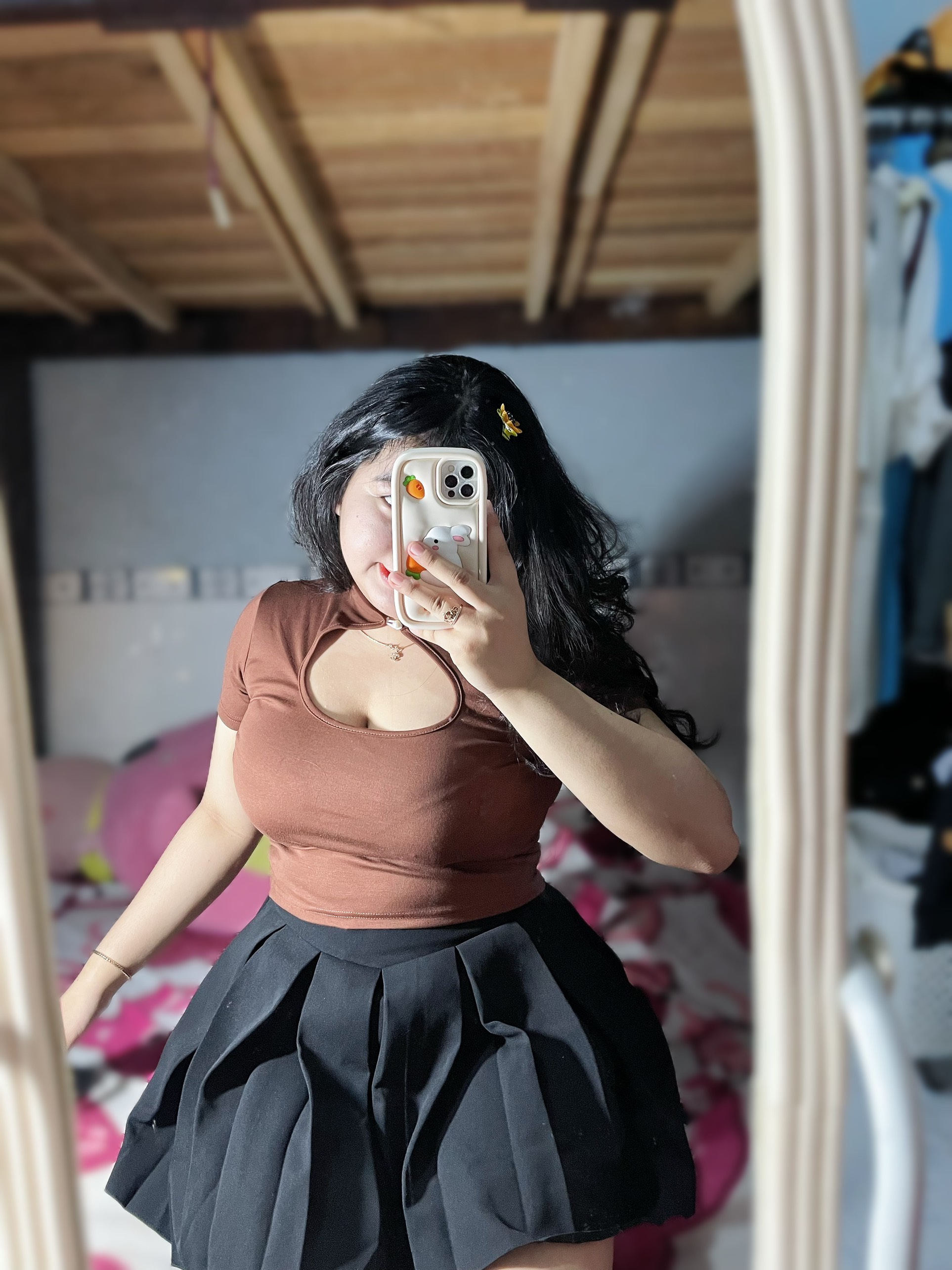 Áo thun khoét ngực giọt nước nữ bigsize