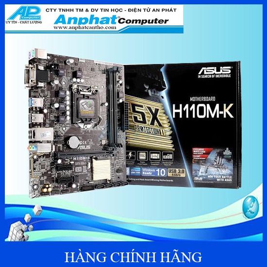 Bo mạch chủ main asus h110m-k - hàng chính hãng - bảo hành 36 tháng