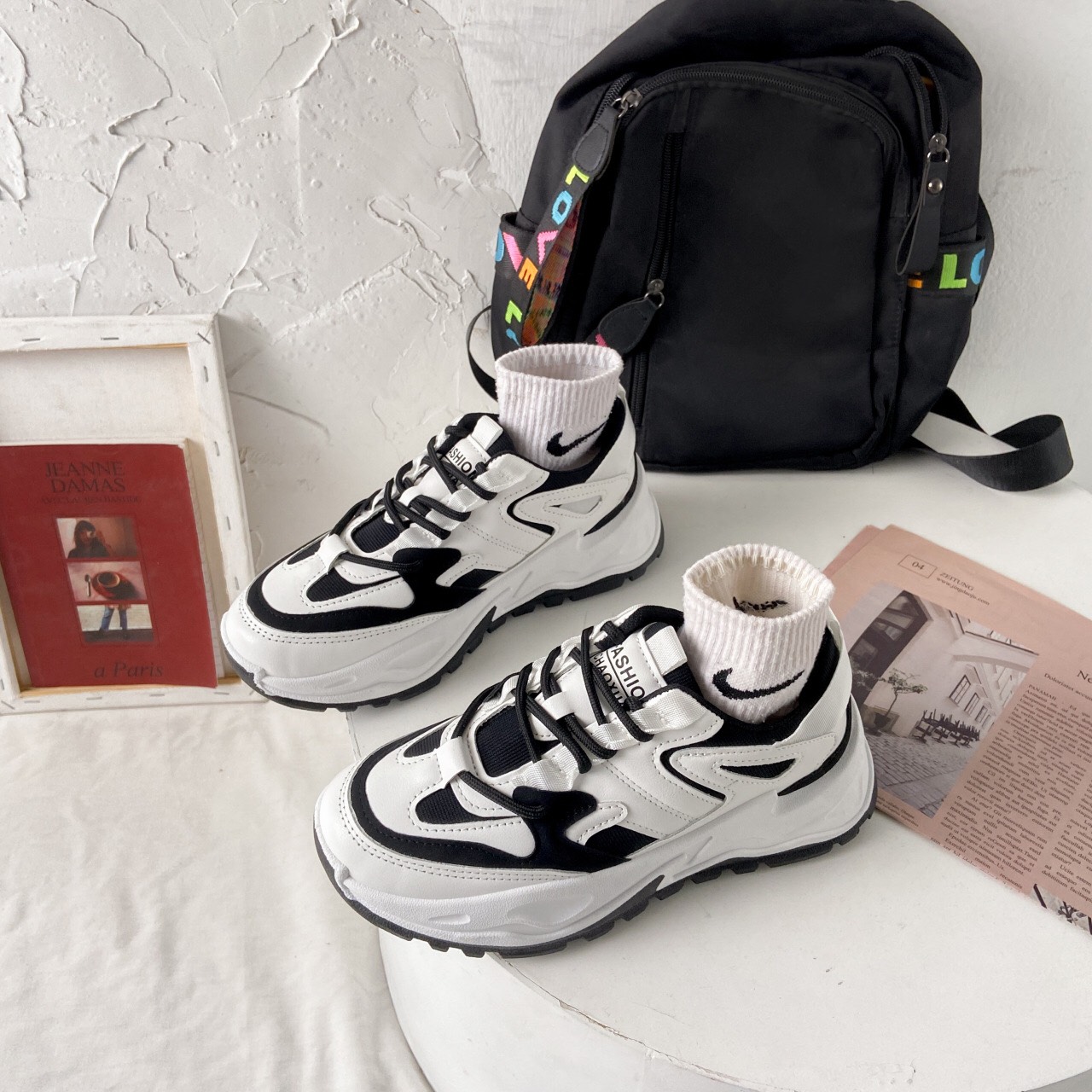 Giày nữ sneaker thể thao mã AS3 mới 2022 đế độn 2 tầng trẻ trung