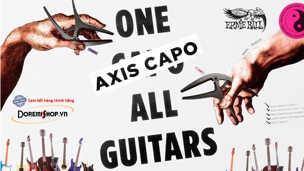 [HCM]Capo đàn guitar classic nylon acoustic Ernie Ball AXIS Capo