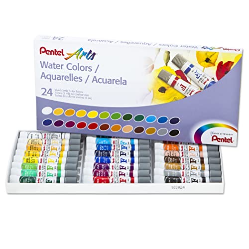 Màu Nước Dạng Tuýp Nhật Bản Pentel Water Color WFRS - Vẽ Được Trên Nhiều Chất Liệu -  Với 12 màu/15 nàu/18 màu/24 màu