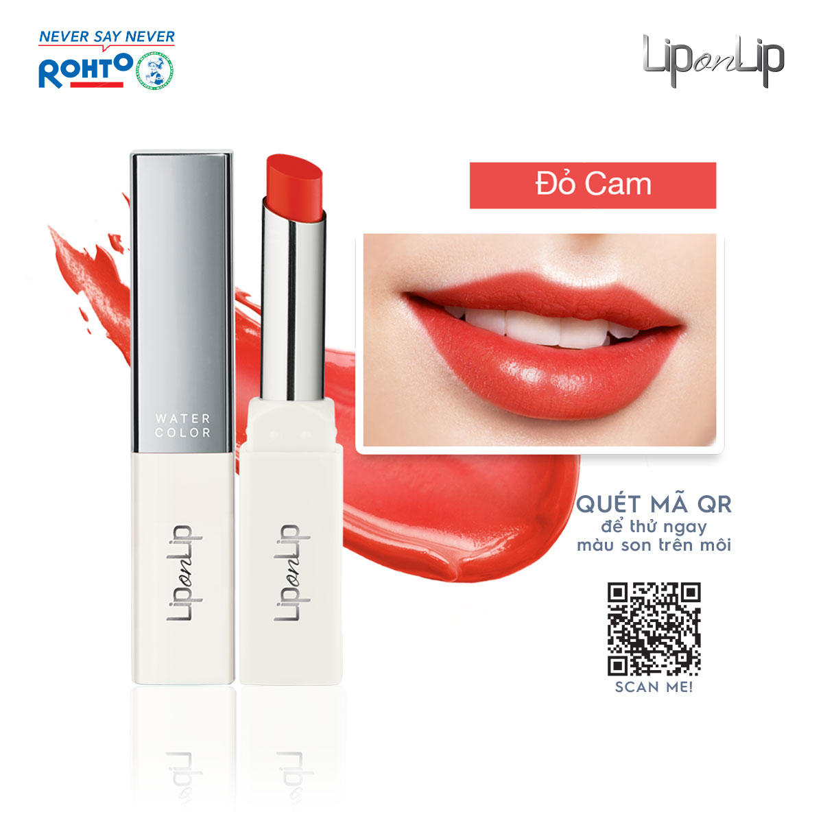 Son trang điểm dưỡng tối ưu Lip On Lip Water Color 2,2g