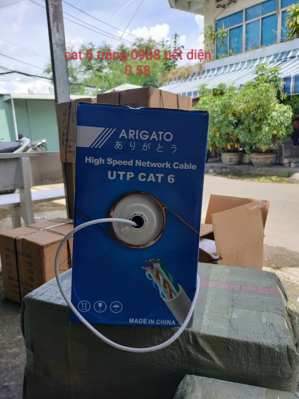 Dây mạng Cat6 (cáp lan) bấm sẵn 2 đầu - 5m - 50m - Trắng