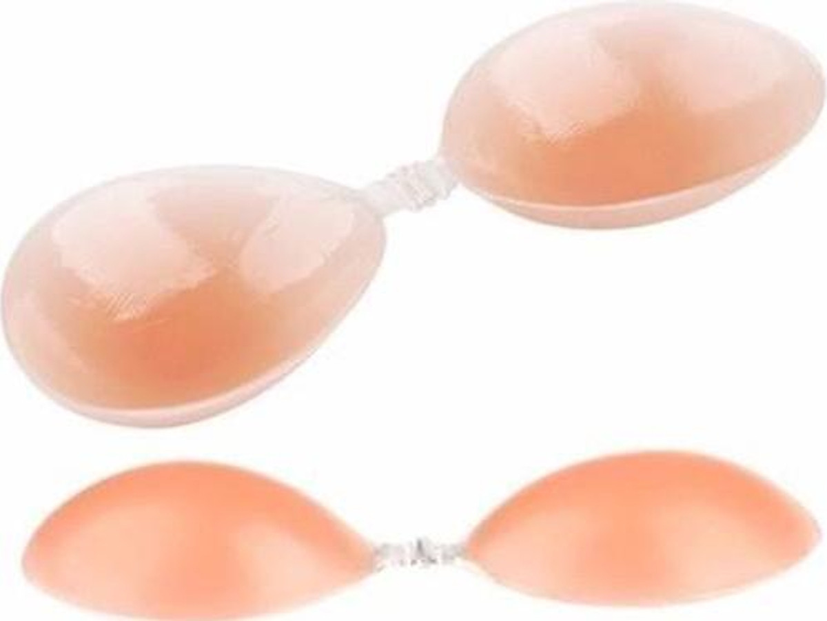 Áo Bra Dán Ngực Silicon Thái Lan Loại 1 (Màu Hồng, Dày, Siêu Đẩy, Siêu Dính,Tặng Kèm Dây Trong)