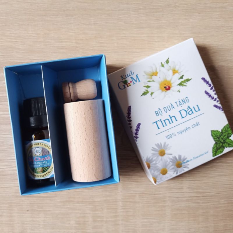 Bộ set quà tặng tinh dầu sả chanh 3 món hấp dẫn