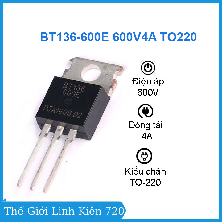 Triac bt136-600e 600v 4a to220
