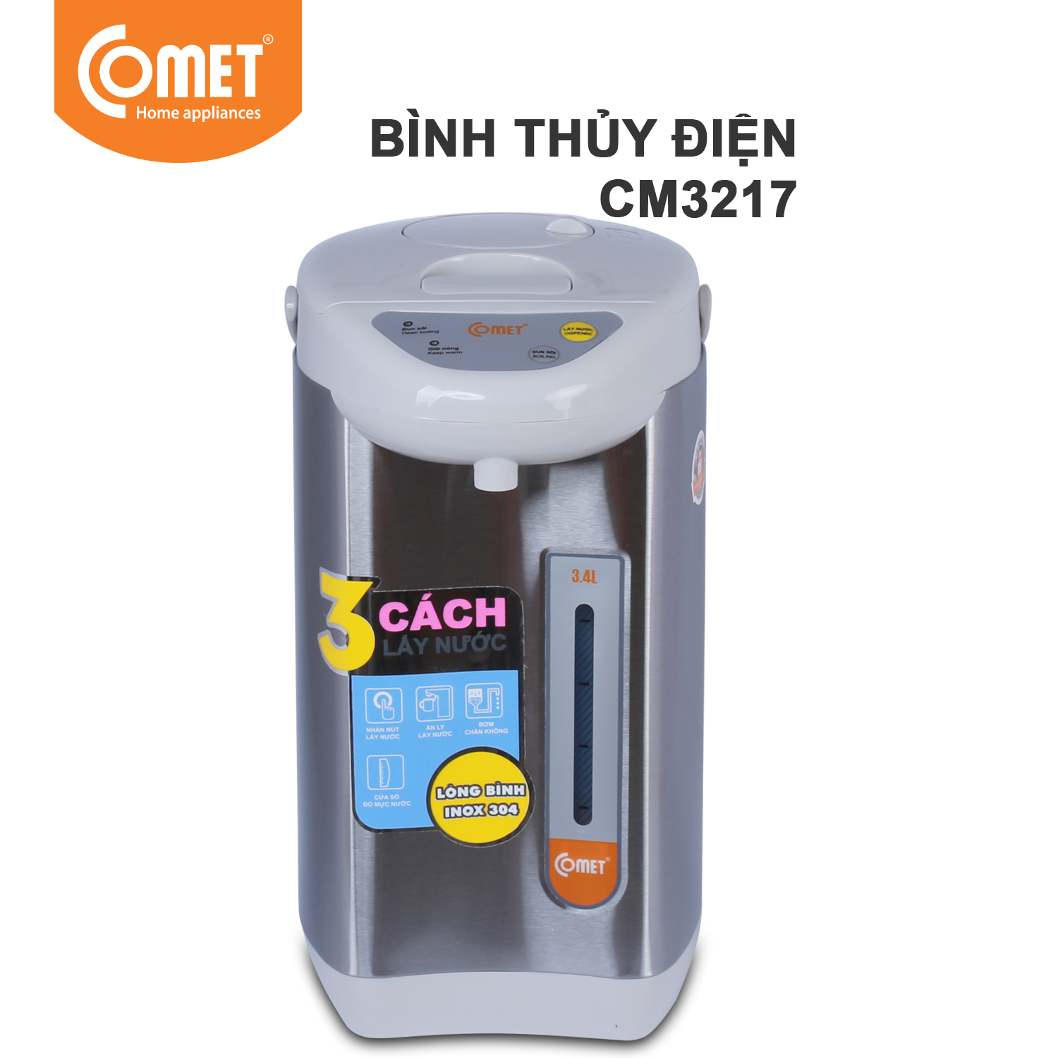 Bình thủy điện Comet CM3216 3.6 lít