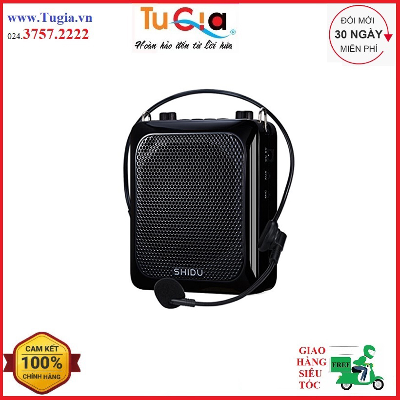 Máy Trợ Giảng Không Dây Shidu S516 UHF Wireless mic cầm tay mini, và 1 mic quàng đầu có dây - Hàng chính hãng