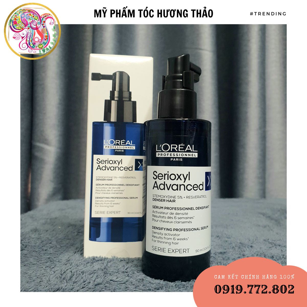 @l'oréal_pháp Tinh chất kích thích mọc tóc L’Oréal Serioxyl Denser Hair 90ml