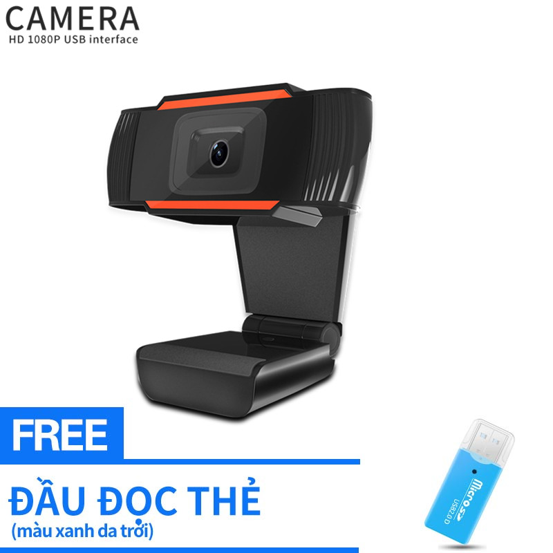 【Miễn phí Đầu đọc thẻ】Webcam Lấy Nét Tự Động FHD Cho PC 1080P Tích Hợp Micro Giảm Tiếng Ồn Cuộc Gọi Video Cao Cấp Camera USB Web Cam Cho Máy Tính Xách Tay Máy Tính Để Bàn