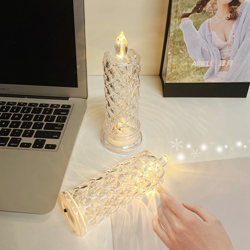 Đèn Nến Hình Hoa Hồng Lãng Mạn