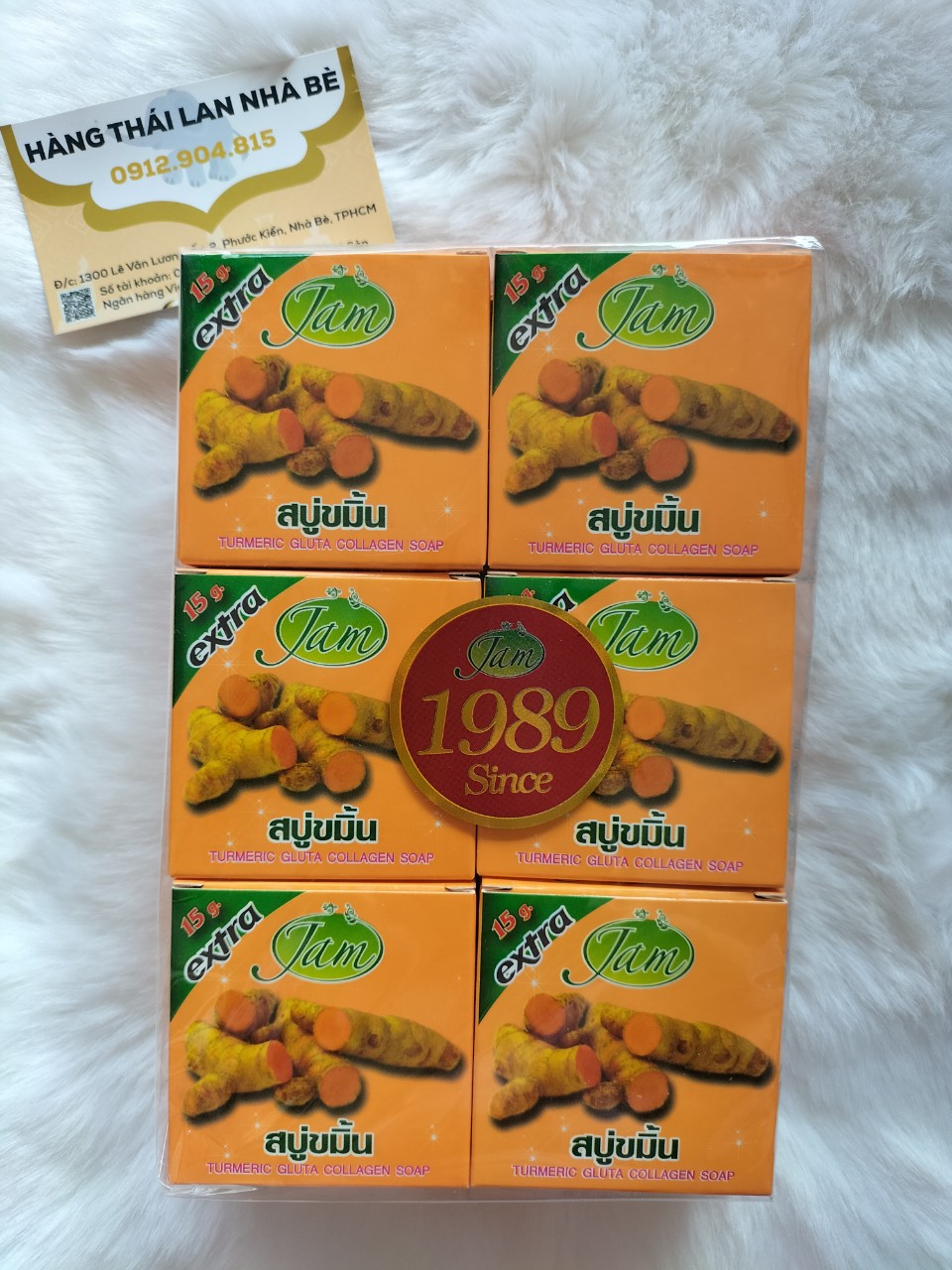 3 cục Xà Bông Nghệ Thái lan Jam