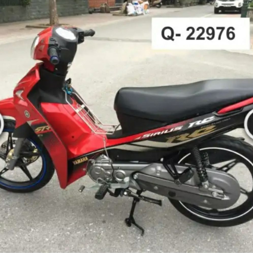 Tem xe siriut fi tem rời cao cấp 3 lớp xe đỏ đen