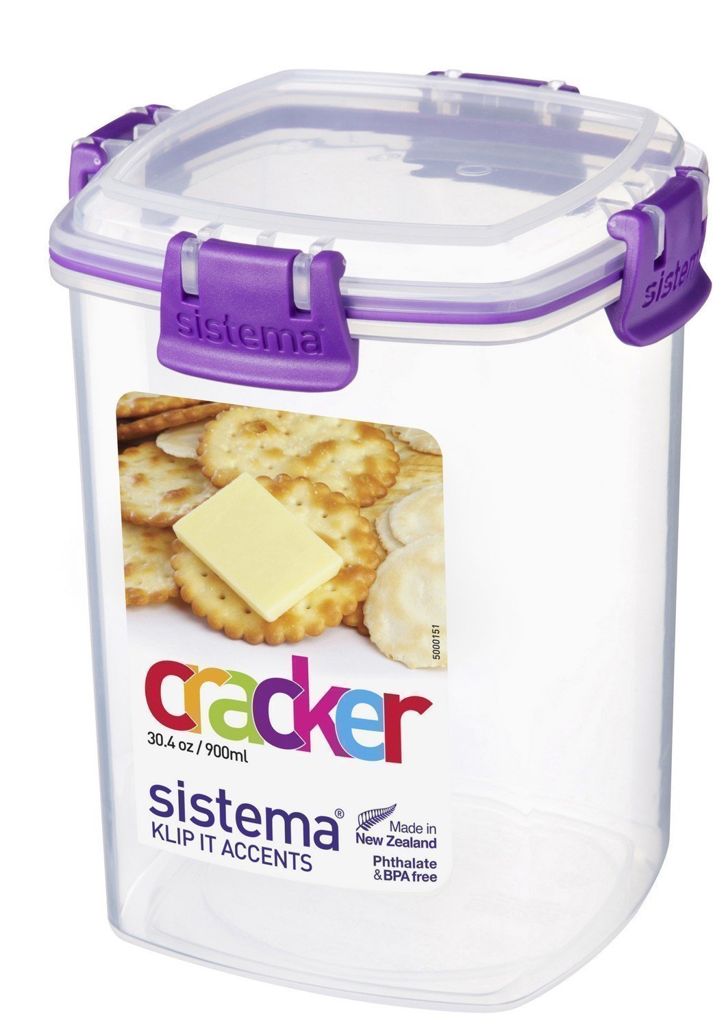 Hộp đựng thực phẩm Sistema 900ml không chứa BPA, dùng lò vi sóng, máy rửa bát, sản xuất tại New Zealand - 1332/61332