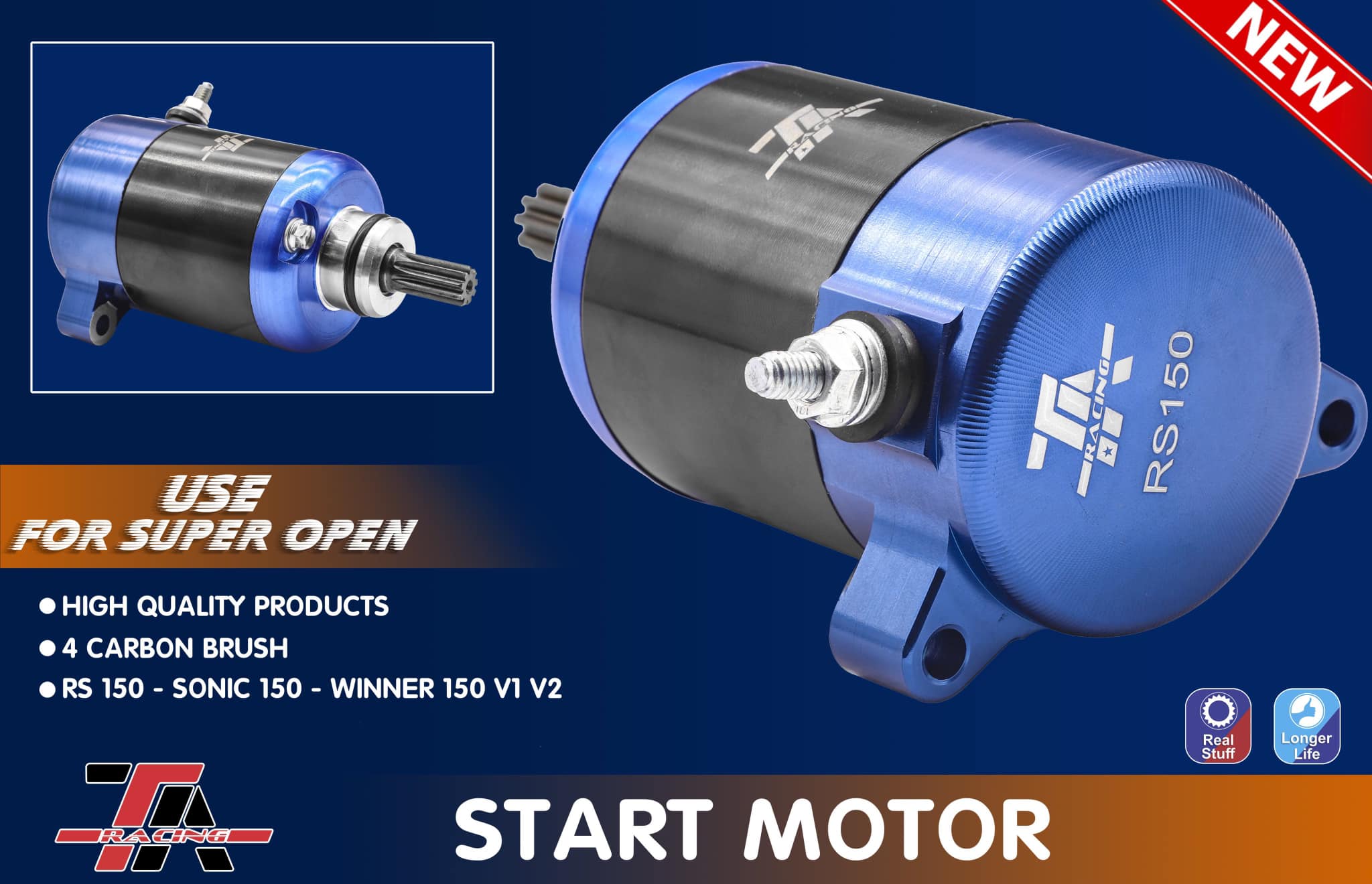 CỦ ĐỀ ĐỘ SUPPER OPEN MẪU V2 TA RACING WINNER SONIC EXCITER - 4 THAN