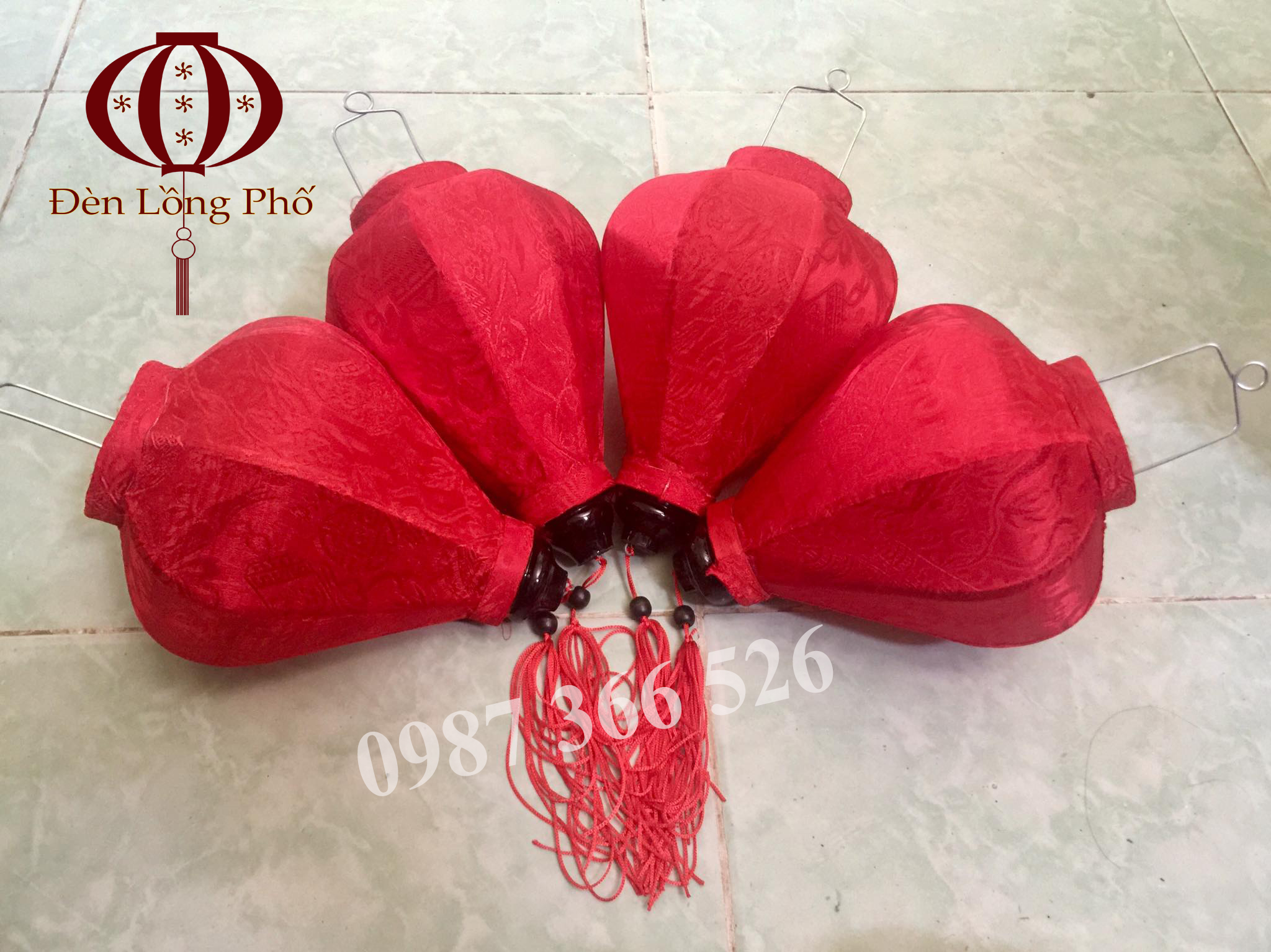 Combo 10 đèn lồng Hội An 20 cm đủ màu