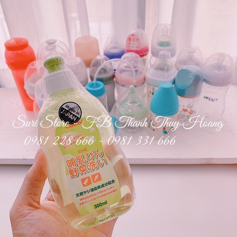Nước rửa bình sữa và rau quả Combi 300ml