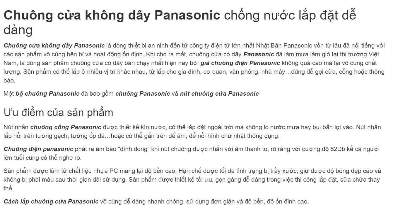 BỘ CHUÔNG ĐIỆN PANASONIC EBG888 + EGG331