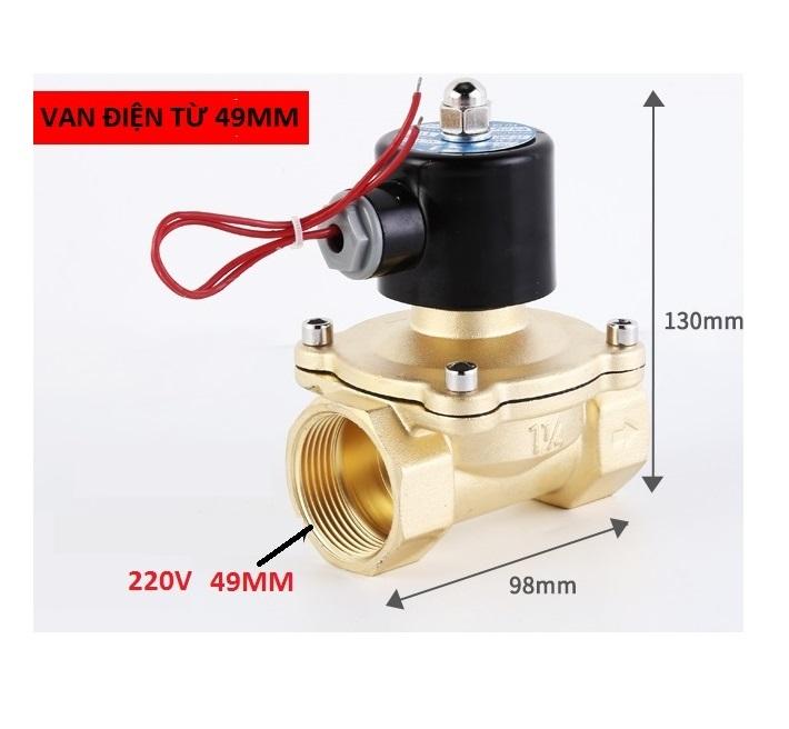 Van điện từ 49mm-220v - van điện từ 49mm điện 220v đồng thâu