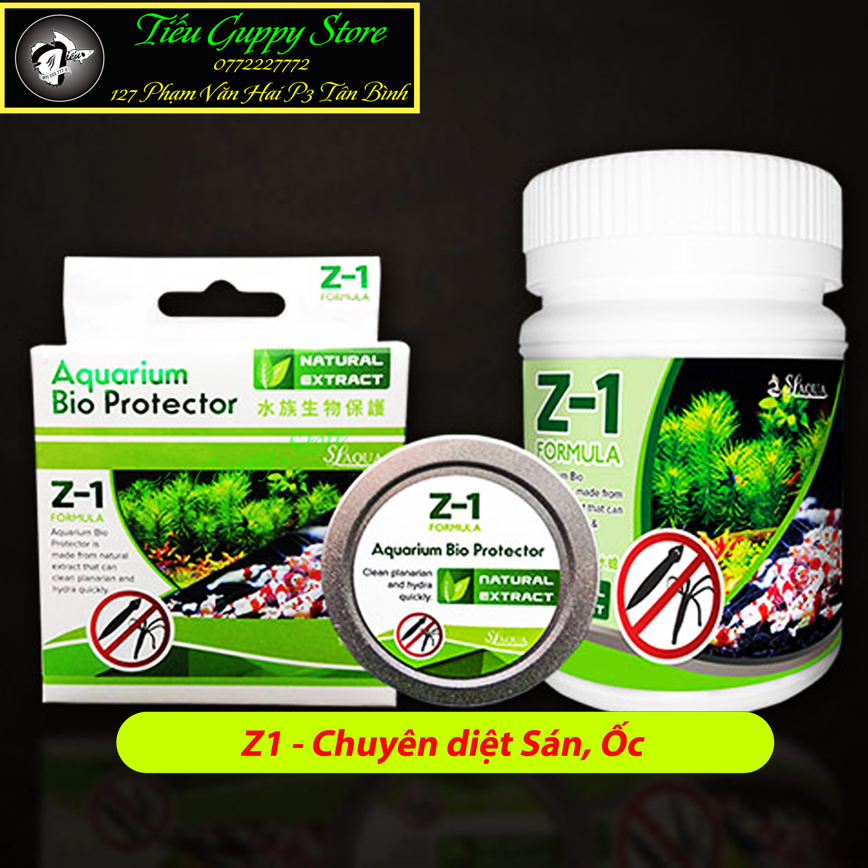 Diệt sán z1-aquarium bio protector z1 - xử lý sán trắng, thủy tức hồ cá tép, thuỷ sinh