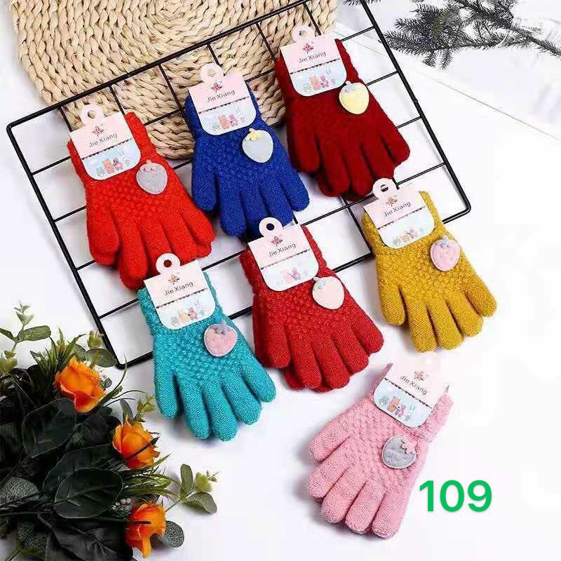 Găng tay len bé gái (1đôi) size từ 3-6 tuổi