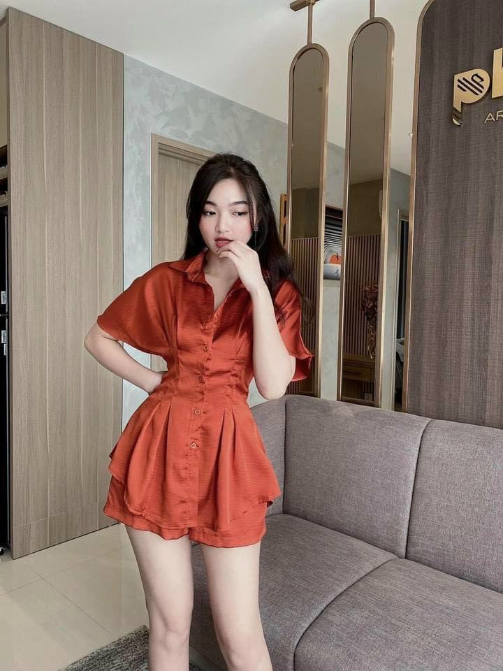 SÉT BỘ ĐÙI LỤA SƠ MI THỜI TRANG CỰC XINH