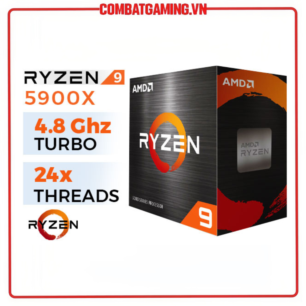 Bộ vi xử lý cpu amd ryzen 9 5900x 5950x hàng chính hãng