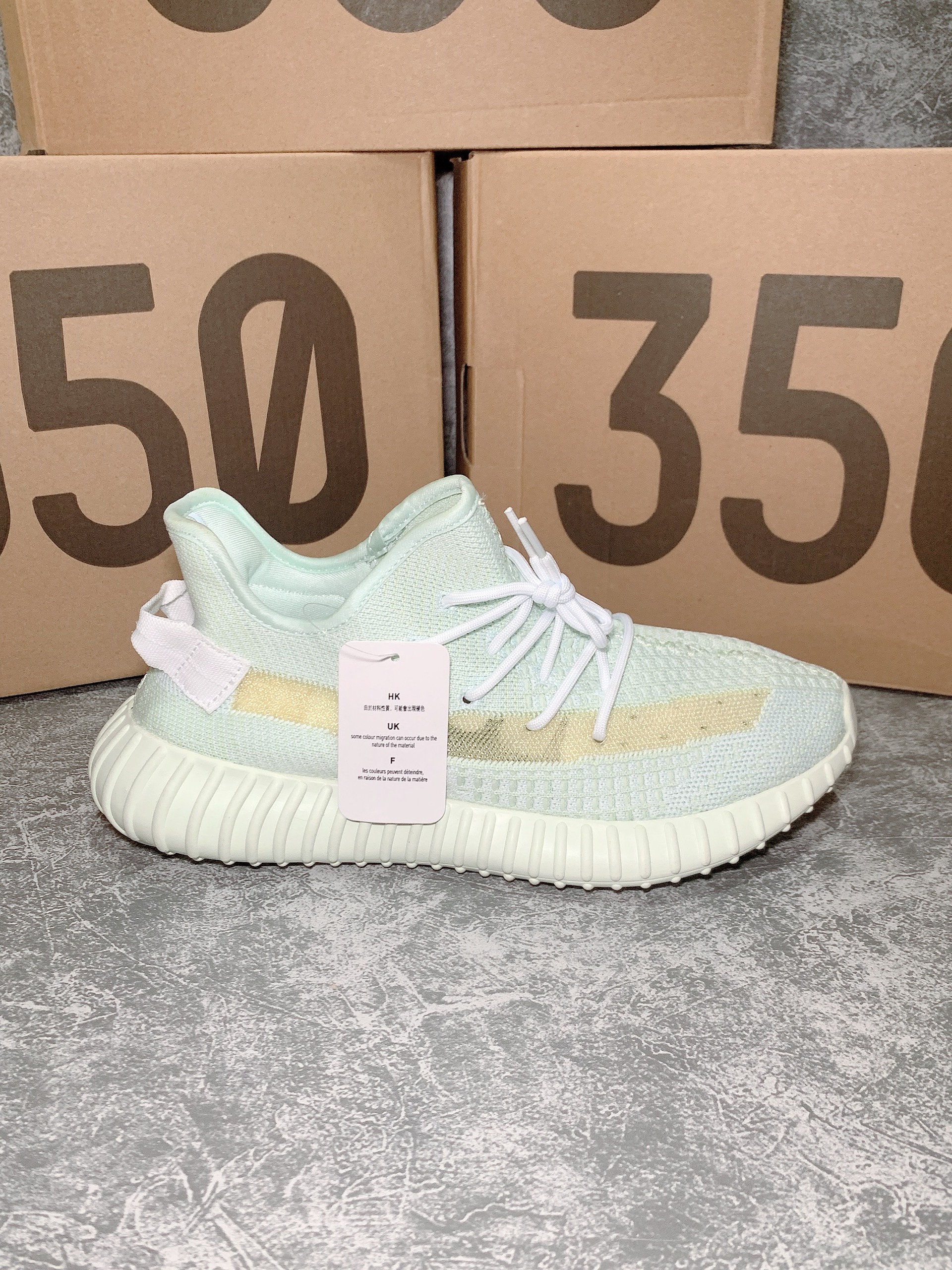 (MIỄN SHIP)Giầy thể thao Yeezzy v2 trắng xanh Fullbox - Ảnh thật