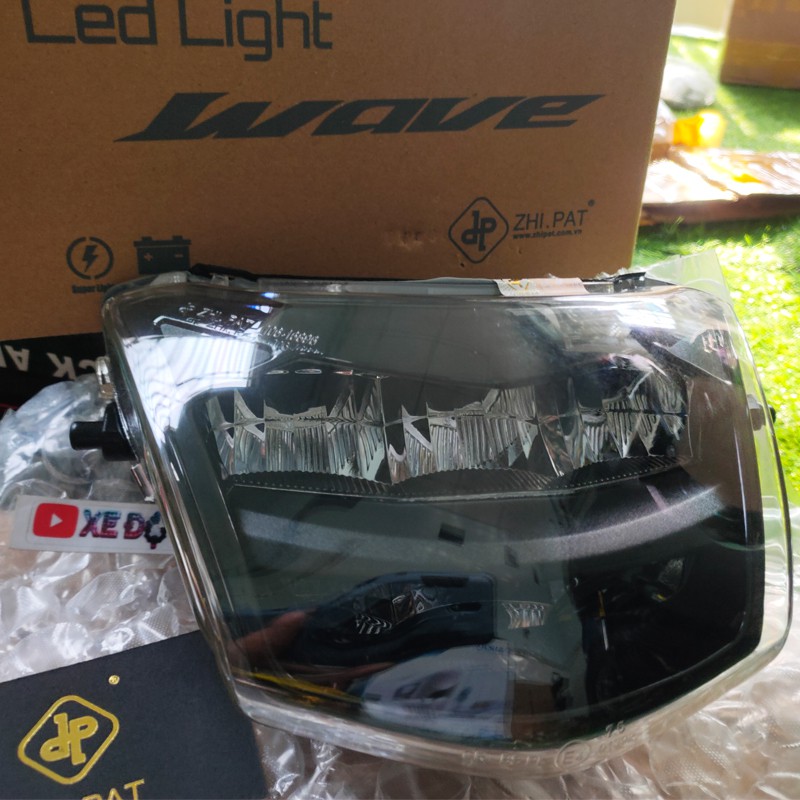 Đèn Led 2 tầng ZHIPAT cho Wave Alpha Wave S WAVE A 2020 Wave RS Future X (chóa màu trắng xi ĐEN KHÓI)
