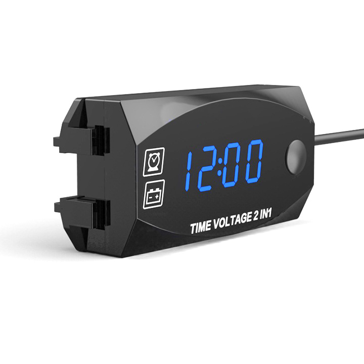 Đồng Hồ Đo Volt Ắc Quy 2in1 Trang Trí Xe Máy