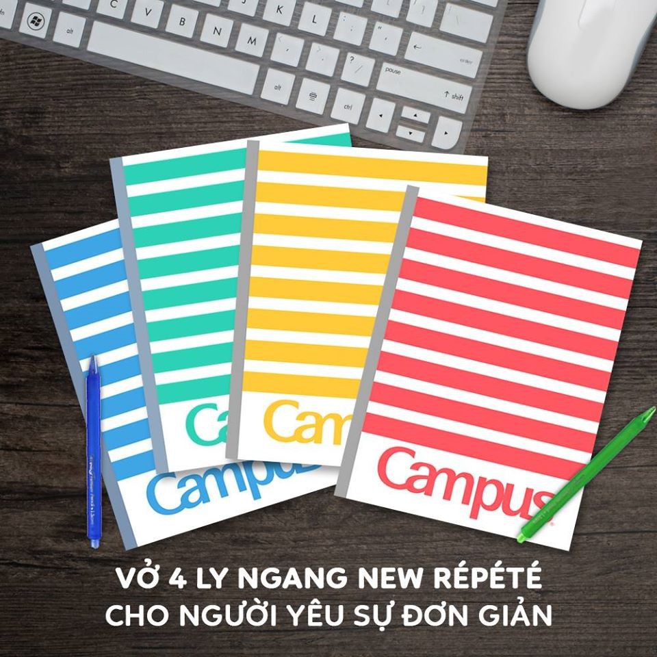 Vở campus kẻ ngang 200 trang