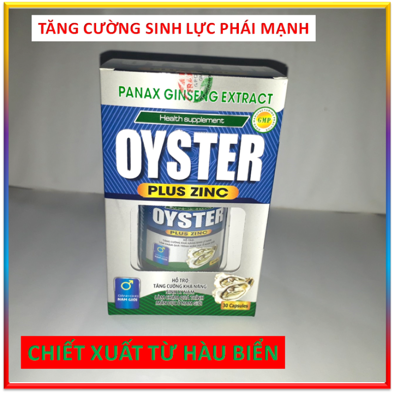 Viên Uống Cường Dương Tăng Cường Khả Năng Sinh Lý Nam OYSTER PLUS ZINC - Với tinh chất hàu biển, maca và kẽm khẳng định bản lĩnh phái mạnh, chấm dứt tiểu đêm, tiểu nhiều lần
