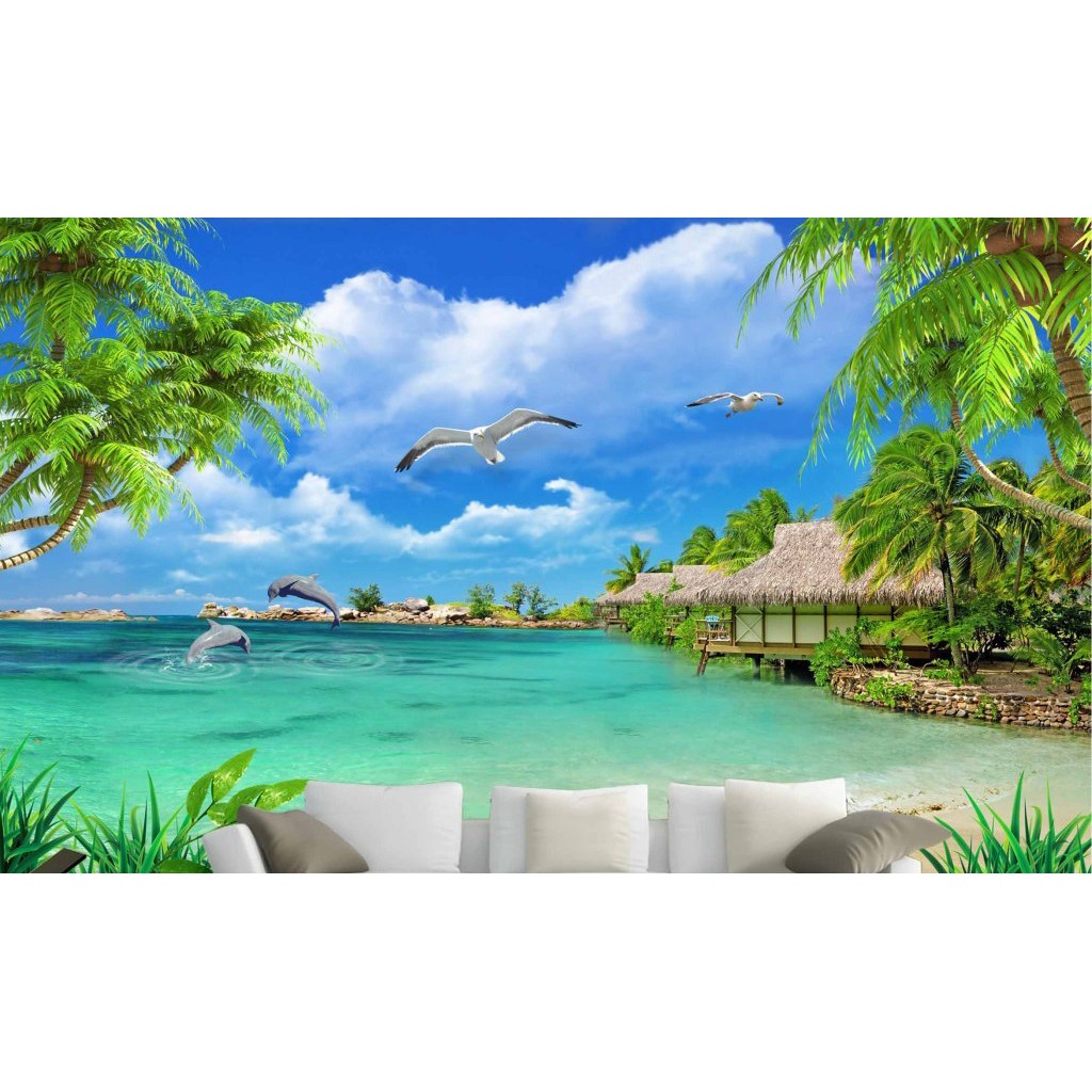 Tranh dán tường cảnh biển BINBIN DD78