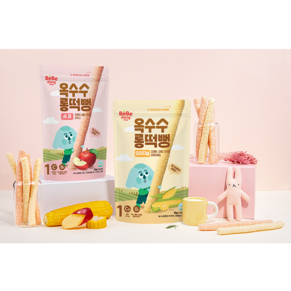 Bánh gạo hữu cơ Bebedang que dài cho bé từ 6 tháng