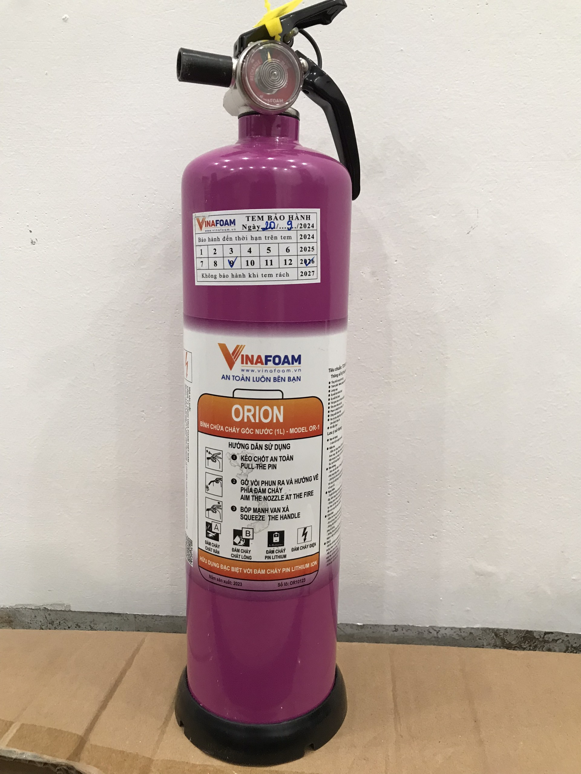 Bình chữa cháy mini 1 lít OR1 VINAFOAM