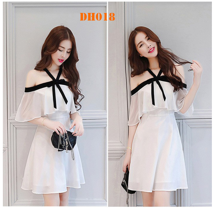 Đầm Xòe Trễ Vai Dễ Thương Dh018