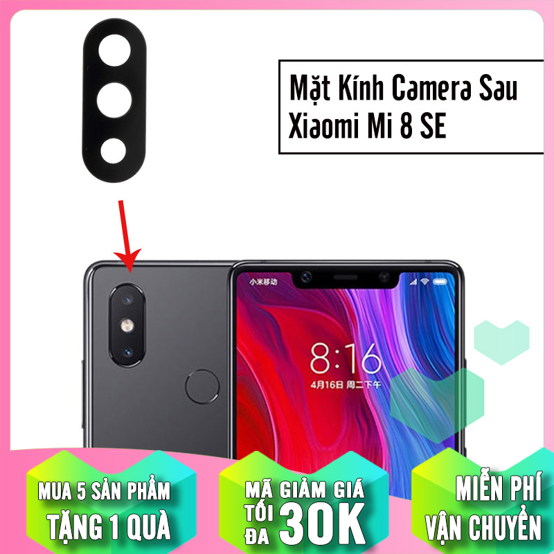 Mặt kính thay thế camera sau cho Xiaomi Mi 8 SE