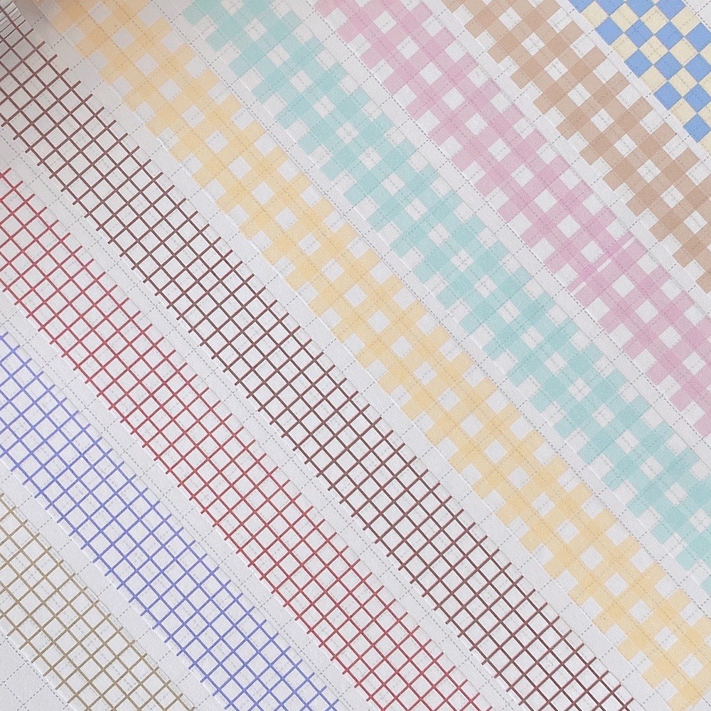 Cuộn washi tape caro basic dài 3m