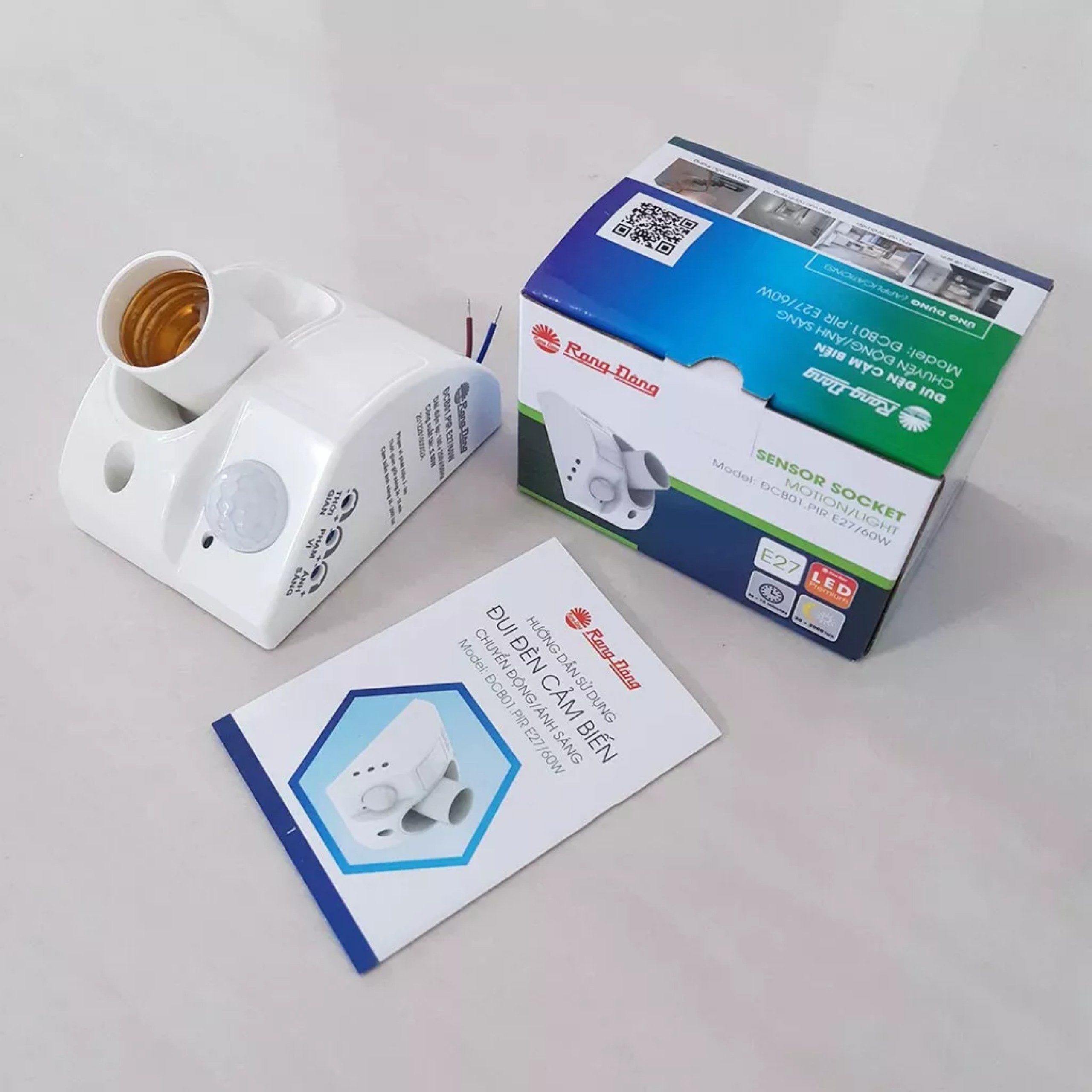 Đui Đèn Cảm Biến Chuyển Động Rạng Đông E27