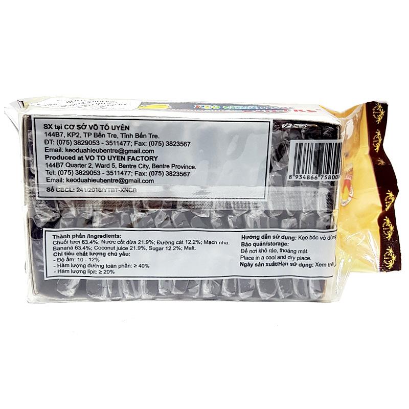 Kẹo chuối bến tre dẻo thơm hấp dẫn gói 400gram
