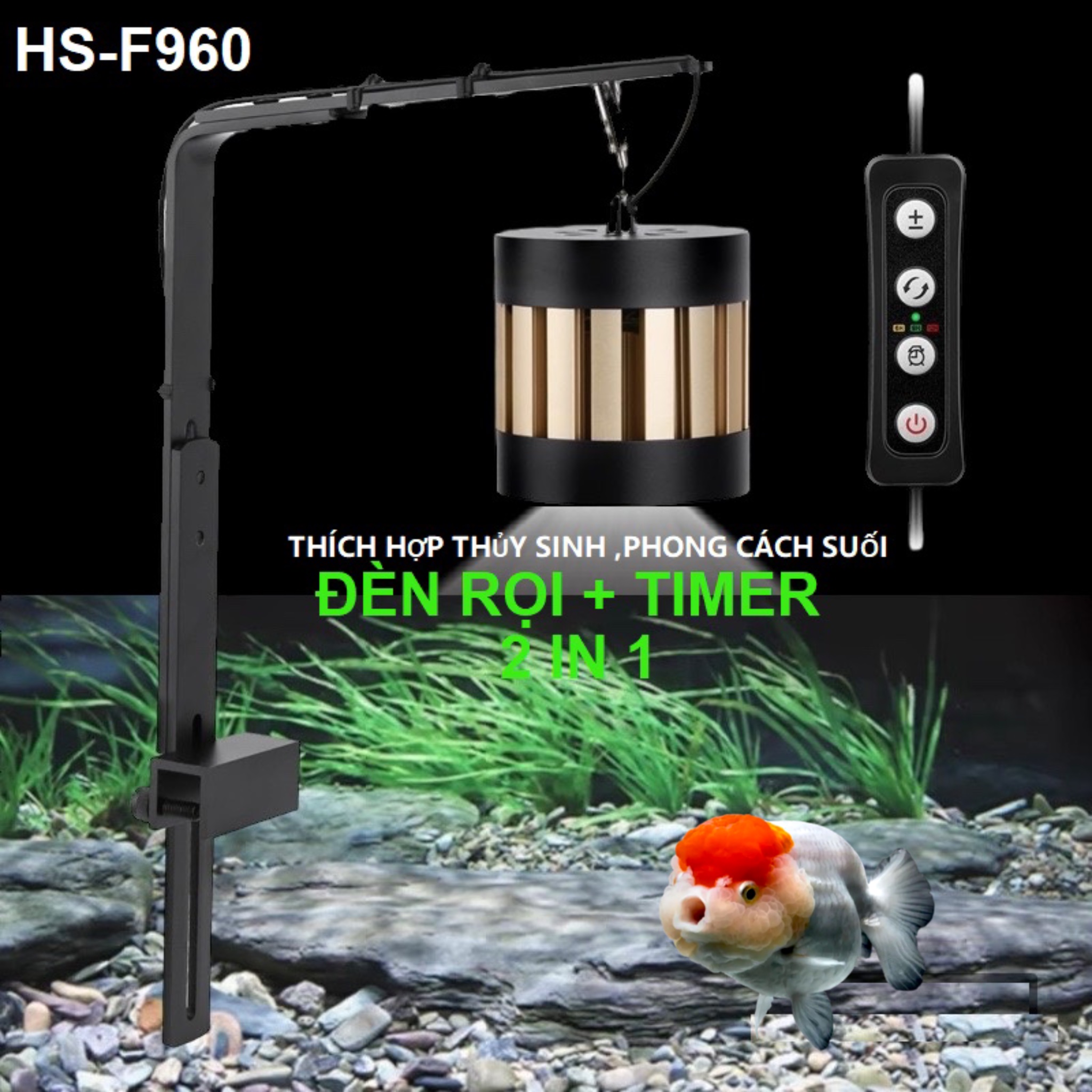 Đèn Rọi WRGB 30W Cho Hồ Thủy Sinh,Biotop Có Hẹn Giờ Timer
