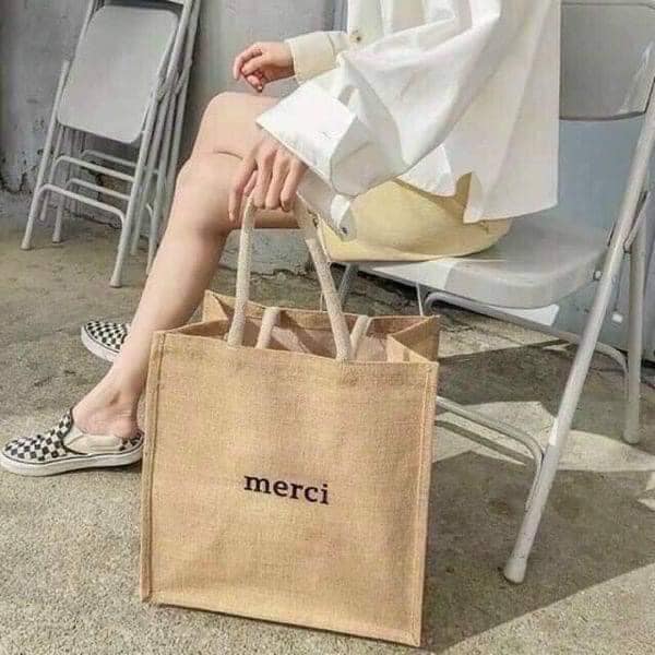 Túi cói Merci phong cách Vintage