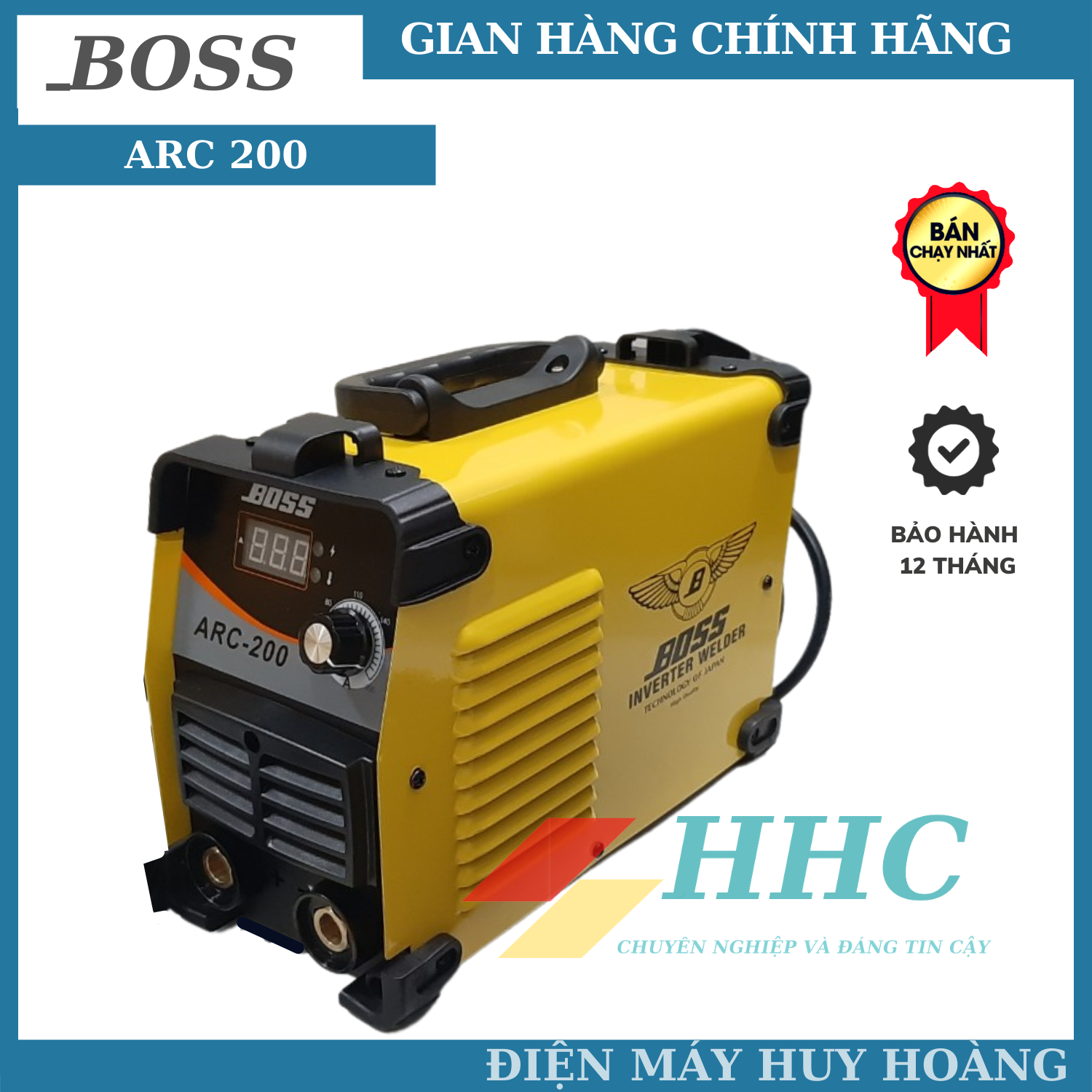 Máy hàn BOSS NHẬT ARC 200-  ARC 250 Chuyên hàn que 2.6-3.2li