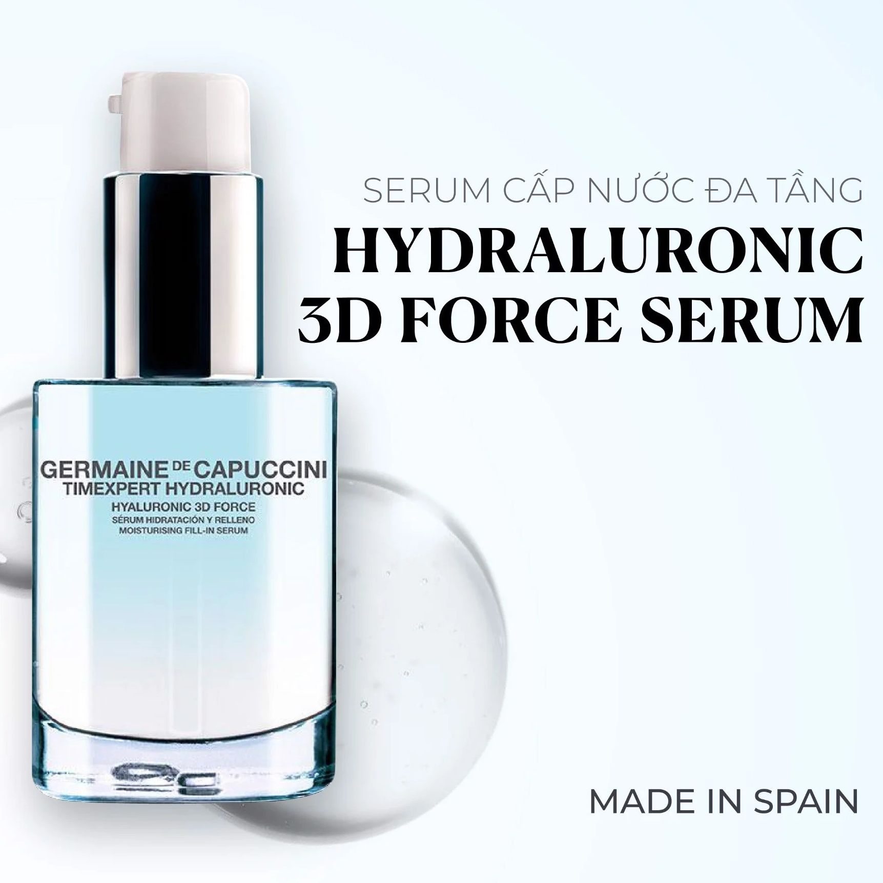 [HCM](Size 30ml) Tinh Chất HA siêu cấp Nước Hyaluronic Force GERMAINE DE CAPPUCINI - 9/25