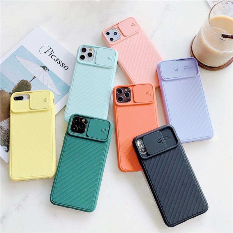 Giá Ốp lưng dẻo bảo vệ Camera nắp trượt cho iPhone 7 Plus / 8 Plus / X / Xs / 11 / Xs Max